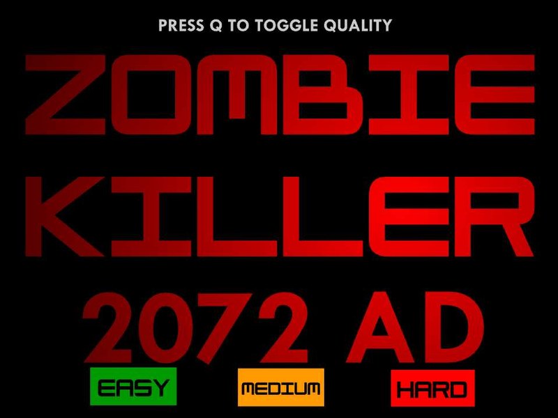 Zombie Killer 2072 AD title screen