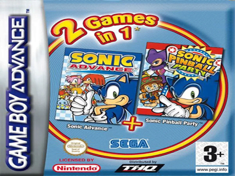 2-in-1; Sonic Gamepack; Sonic Pinball Party & Sonic Advance screenshot